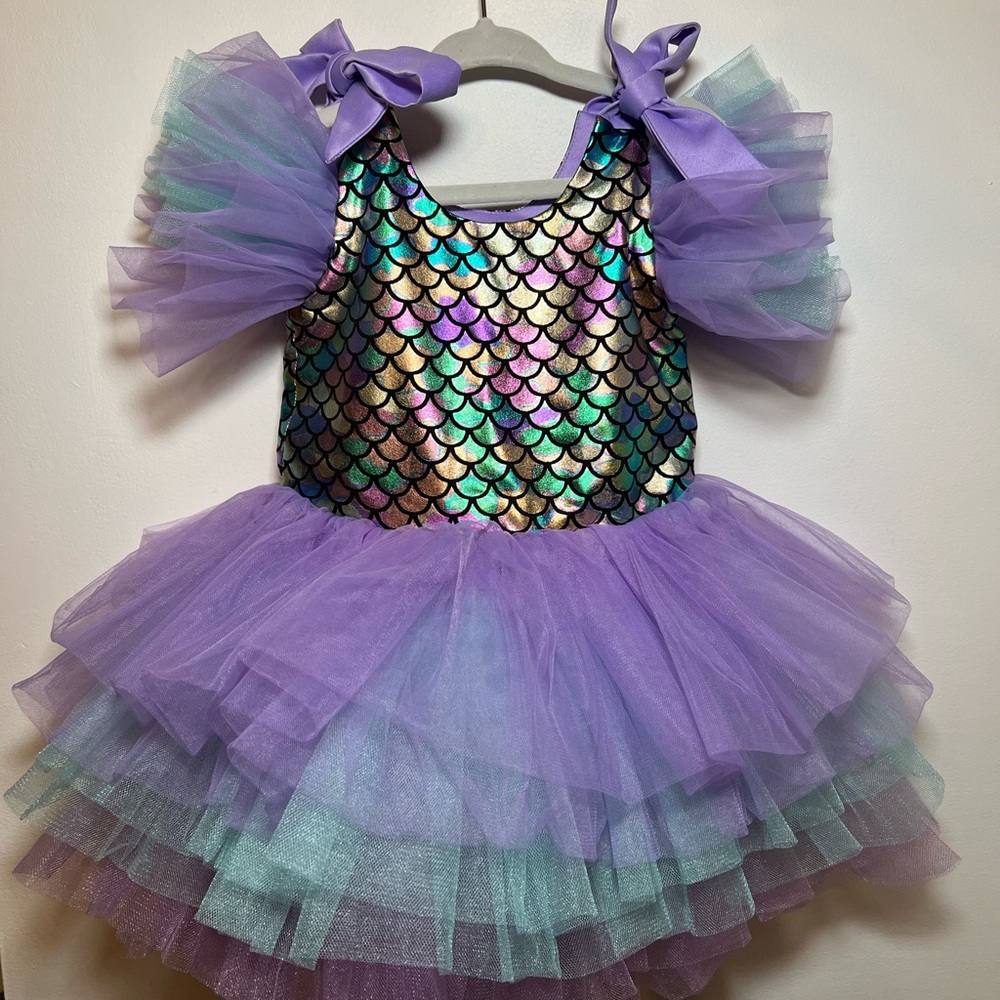 Mermaid Tutu Dress Baby Girl First Birthday Outfit 9-12 Months